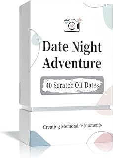 40 Fun Date Night Scratch Off Card Game Ideas, Romantic Wedding Anniversary Couple Gifts for Him, Her, Men, Boyfriend, Girlfriend, Bride, Husband, Wife, Couples Gifts for Bridal Shower, Engagement