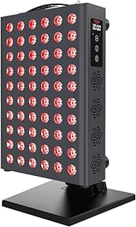 Hooga Red Light Therapy Panel Device – 660nm Red & 850nm Near Infrared Light Therapy, LED Light Therapy Lamp for Face & Body, Dual Chip LEDs, Timer, Adjustable Stand – PRO300