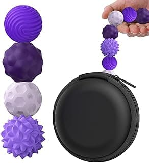BUSOHA Silicone Fidget Balls - 4 Pack Fidget Toys Adults Sensory Toys Stress Balls for Adults Teens Gifts for Calming,Autism and ADHD Classroom Office