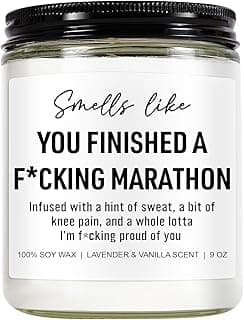Younift Funny Scented Candle, Gifts for Runners Men, Women, Cross Country Running Gifts, Mothers Day, Half Marathon Essentials, Track & Field, Running Accessories for Women, Marathon Runner Presents