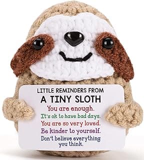 MBL Easter Basket Stuffers for Teens - Easter Basket Essentials Egg Fillers Funny Birthday Emotional Positive Support Cheer Crochet Sloth Graduation Gifts for Her Him College Students Coworker Friend