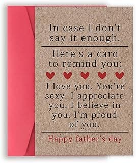 Sweet Fathers Day Cards Gifts for Boyfriend Husband, Happy Father's Day Gift from Wife Girlfriend, Wonderful Father's Day Card to My Favorite Father, Love Card