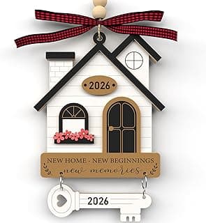 House Warming Gifts New Home - Housewarming Gifts for New House - Housewarming Gift Presents for Women, Couple - New House New Beginning -New House Owners Gift Ideas - Wooden Home Ornament 2026
