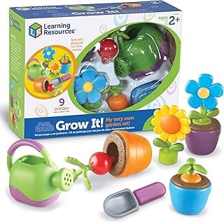 Learning Resources New Sprouts Grow It! Toddler Gardening Set - 9 Pieces, Ages 2+ Toddler Learning Toys, Garden Toys for Kids, Spring and Easter Toys for Boys and Girls