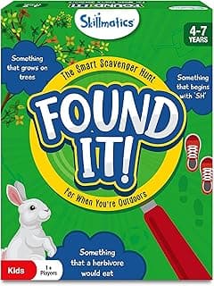 Skillmatics Outdoor Scavenger Hunt Card Game - Found It, Learning Toys, Educational Game Collections, Gifts for Kids, Boys, Girls and Families, for Ages 4, 5, 6, 7, Perfect for Home, School, Playdates