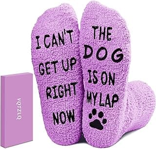Mothers Day Gifts for Mom Wife Grandma Daughter, Gifts for New Mom Sister, Valentines Day Gifts for Her Women, Anniversary, Christmas Gifts for Women Mom Dog Lovers, Funny Fuzzy Slipper Socks.