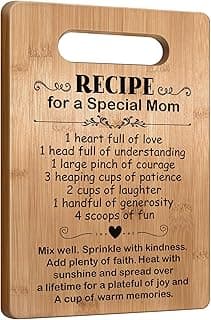 Mom Birthday Gifts from Daughter Son, Mother Cutting Board Gift, Cute Mom Gifts from Daughter Son, Mother's Day Gifts for Mom, Mom Gift for Valentines Day