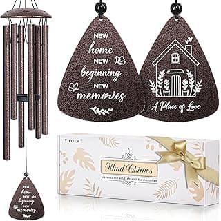House Warming Gifts New Home, 32" Bronze Wind Chimes Housewarming Gifts, New Home Gift Ideas for Women Men Homeowners Couples Family Friends, Unique First Home Gift for Apartment Decor